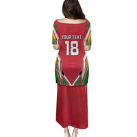 Custom Guyana Cricket Spirit Family Matching Puletasi and Hawaiian Shirt Amazon Warriors Inspired - Wonder Print Shop