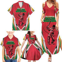 Custom Guyana Cricket Spirit Family Matching Summer Maxi Dress and Hawaiian Shirt Amazon Warriors Inspired - Wonder Print Shop