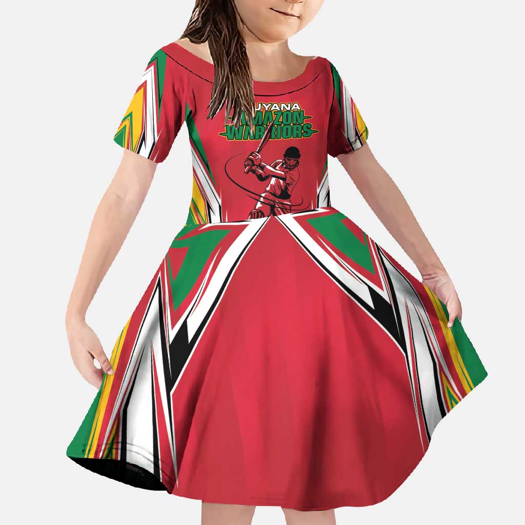 Custom Guyana Cricket Spirit Family Matching Tank Maxi Dress and Hawaiian Shirt Amazon Warriors Inspired - Wonder Print Shop
