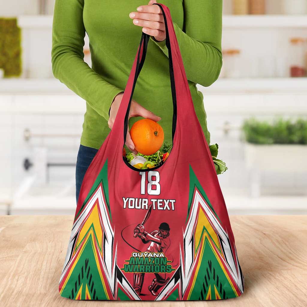 Custom Guyana Cricket Spirit Grocery Bag Amazon Warriors Inspired - Wonder Print Shop