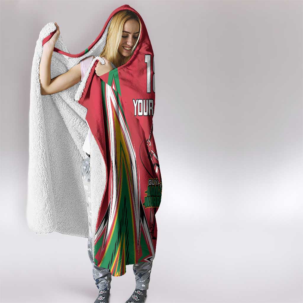 Custom Guyana Cricket Spirit Hooded Blanket Amazon Warriors Inspired - Wonder Print Shop