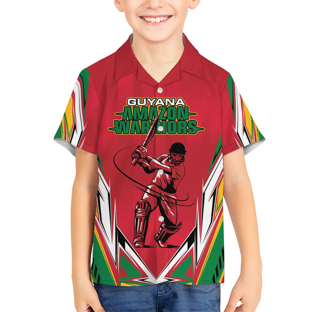 Custom Guyana Cricket Spirit Kid Hawaiian Shirt Amazon Warriors Inspired - Wonder Print Shop