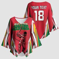 Custom Guyana Cricket Spirit Kimono Sleeve Blouse Amazon Warriors Inspired - Wonder Print Shop