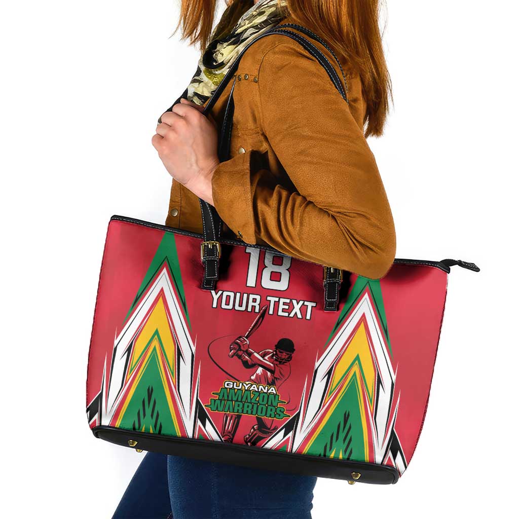 Custom Guyana Cricket Spirit Leather Tote Bag Amazon Warriors Inspired - Wonder Print Shop