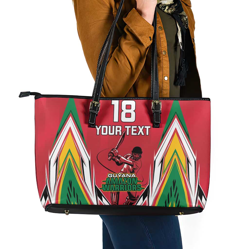 Custom Guyana Cricket Spirit Leather Tote Bag Amazon Warriors Inspired - Wonder Print Shop