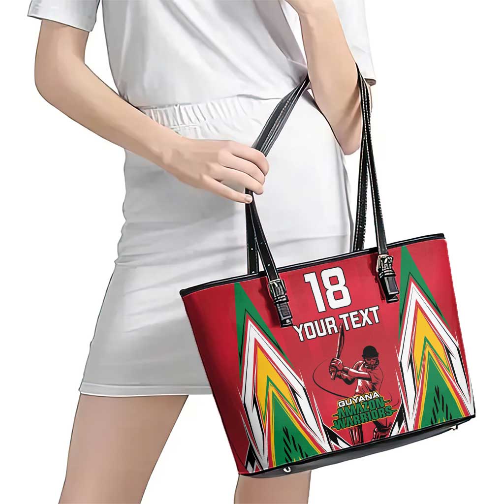 Custom Guyana Cricket Spirit Leather Tote Bag Amazon Warriors Inspired - Wonder Print Shop