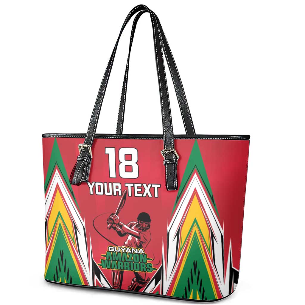 Custom Guyana Cricket Spirit Leather Tote Bag Amazon Warriors Inspired - Wonder Print Shop
