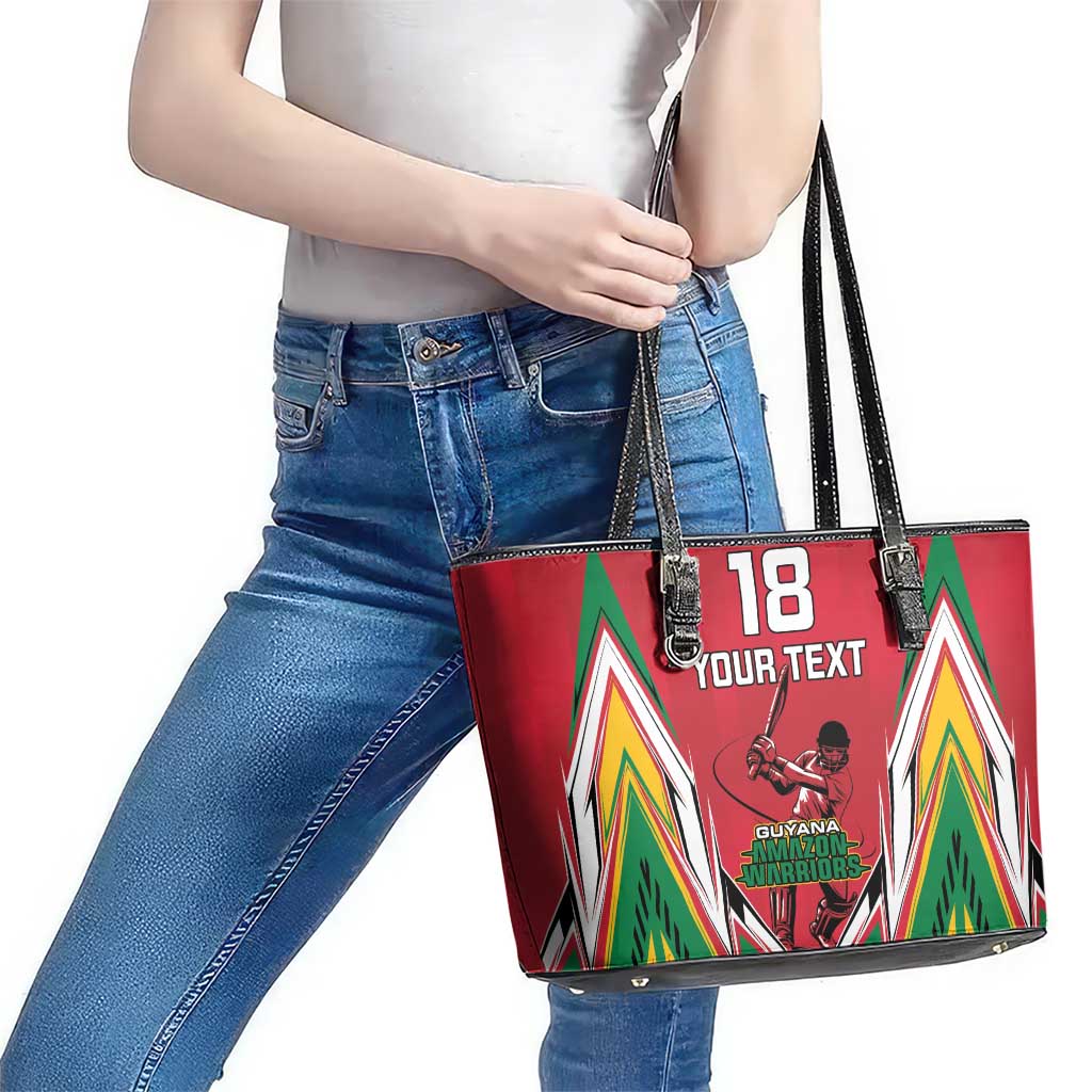 Custom Guyana Cricket Spirit Leather Tote Bag Amazon Warriors Inspired - Wonder Print Shop