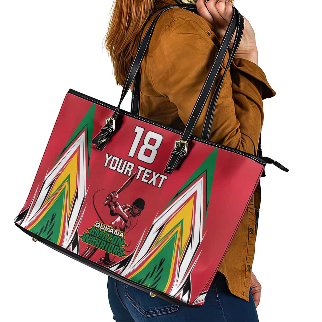 Custom Guyana Cricket Spirit Leather Tote Bag Amazon Warriors Inspired - Wonder Print Shop
