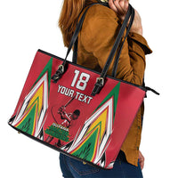 Custom Guyana Cricket Spirit Leather Tote Bag Amazon Warriors Inspired - Wonder Print Shop