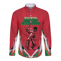 Custom Guyana Cricket Spirit Long Sleeve Button Shirt Amazon Warriors Inspired - Wonder Print Shop