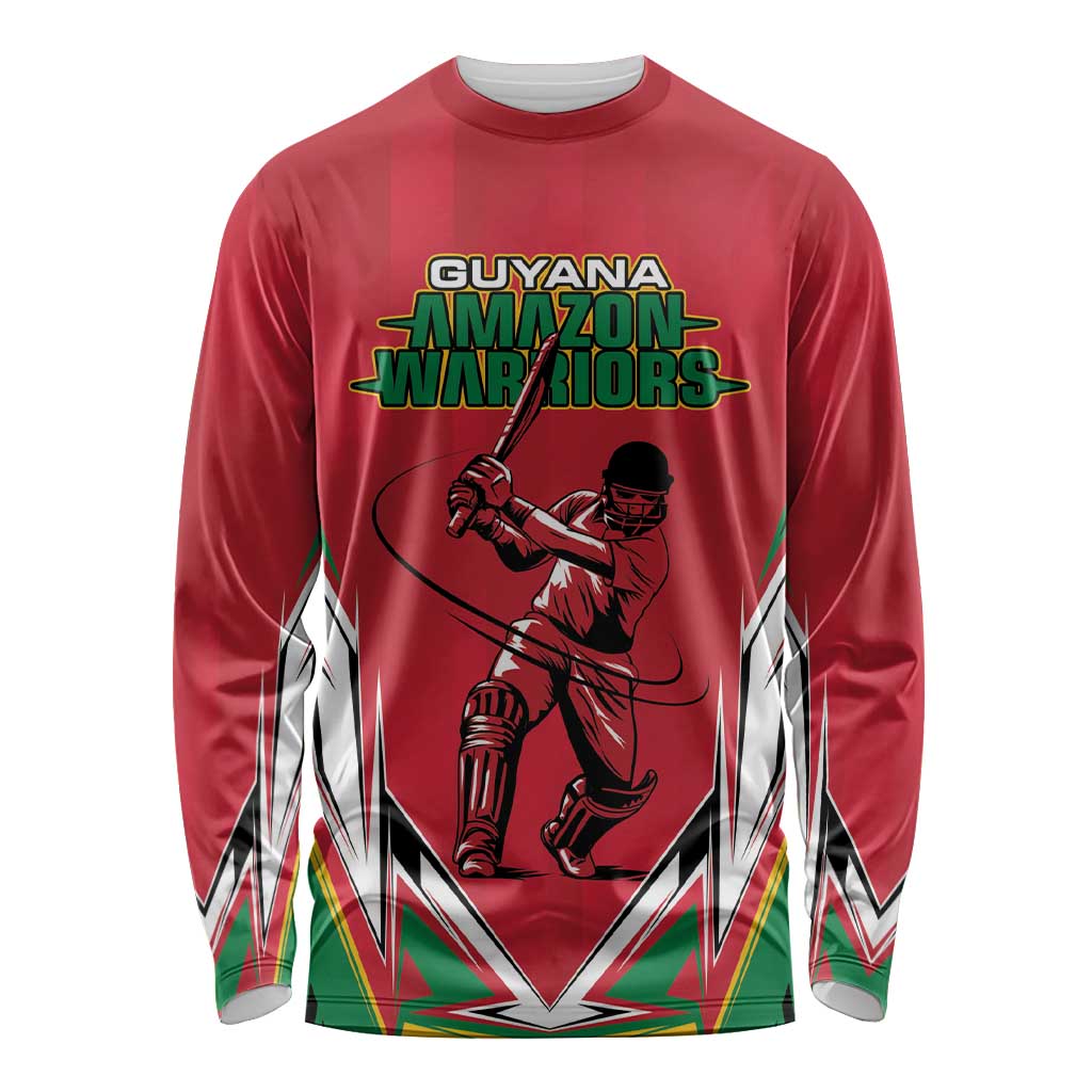 Custom Guyana Cricket Spirit Long Sleeve Shirt Amazon Warriors Inspired - Wonder Print Shop