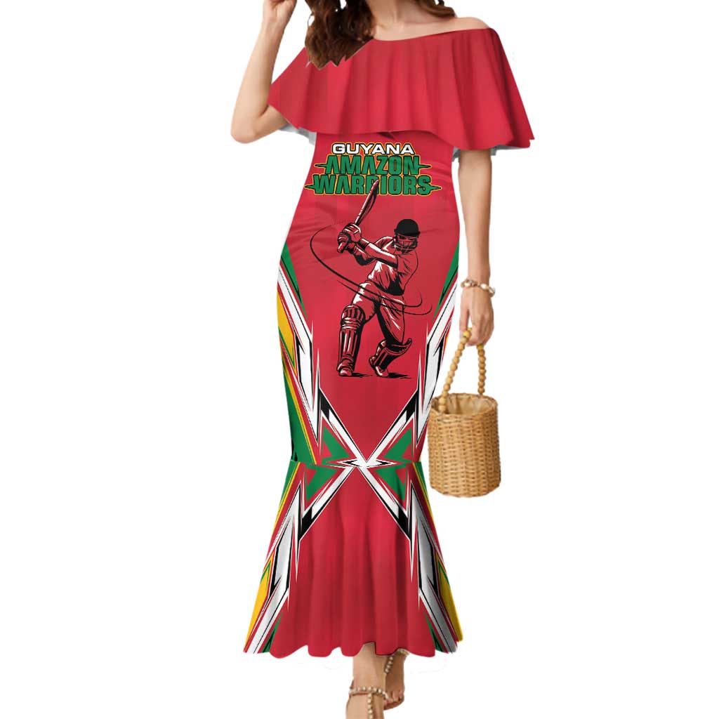 Custom Guyana Cricket Spirit Mermaid Dress Amazon Warriors Inspired - Wonder Print Shop