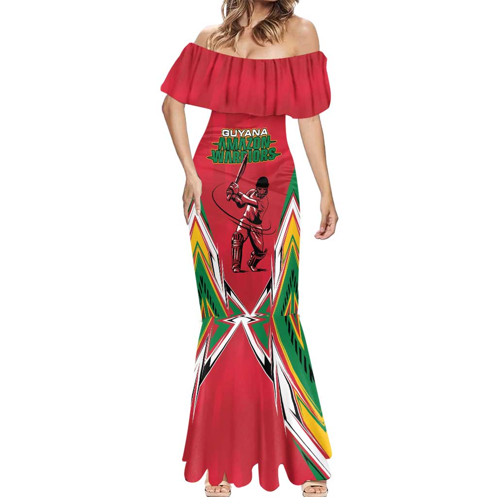 Custom Guyana Cricket Spirit Mermaid Dress Amazon Warriors Inspired - Wonder Print Shop
