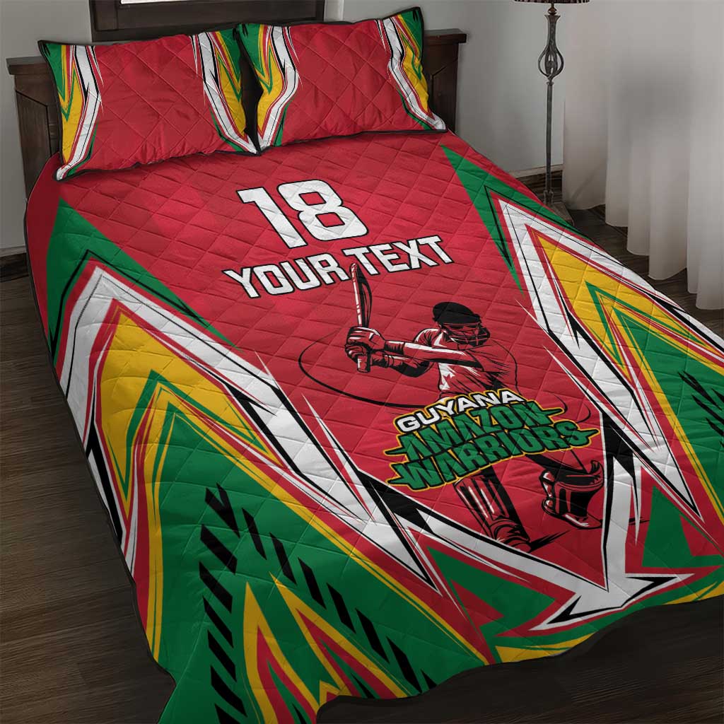 Custom Guyana Cricket Spirit Quilt Bed Set Amazon Warriors Inspired - Wonder Print Shop