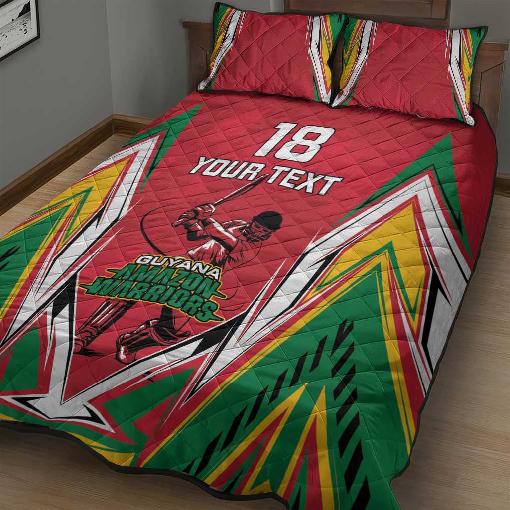 Custom Guyana Cricket Spirit Quilt Bed Set Amazon Warriors Inspired - Wonder Print Shop