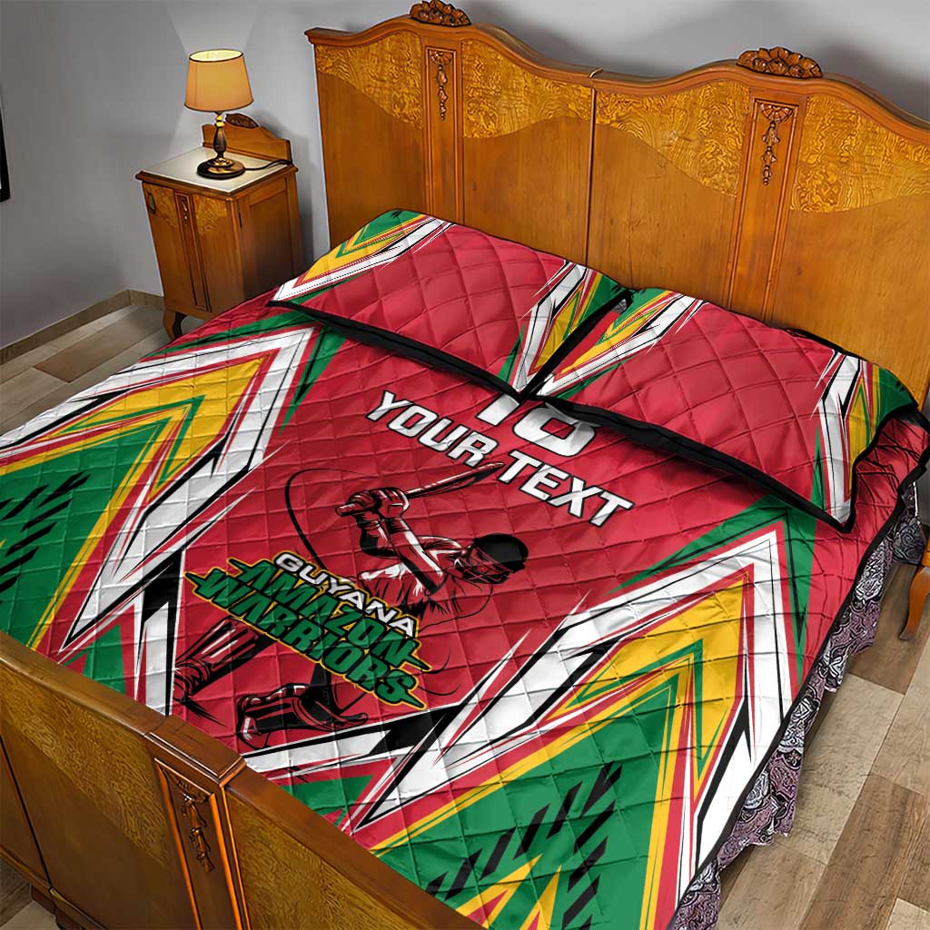 Custom Guyana Cricket Spirit Quilt Bed Set Amazon Warriors Inspired - Wonder Print Shop