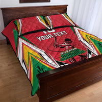 Custom Guyana Cricket Spirit Quilt Bed Set Amazon Warriors Inspired - Wonder Print Shop