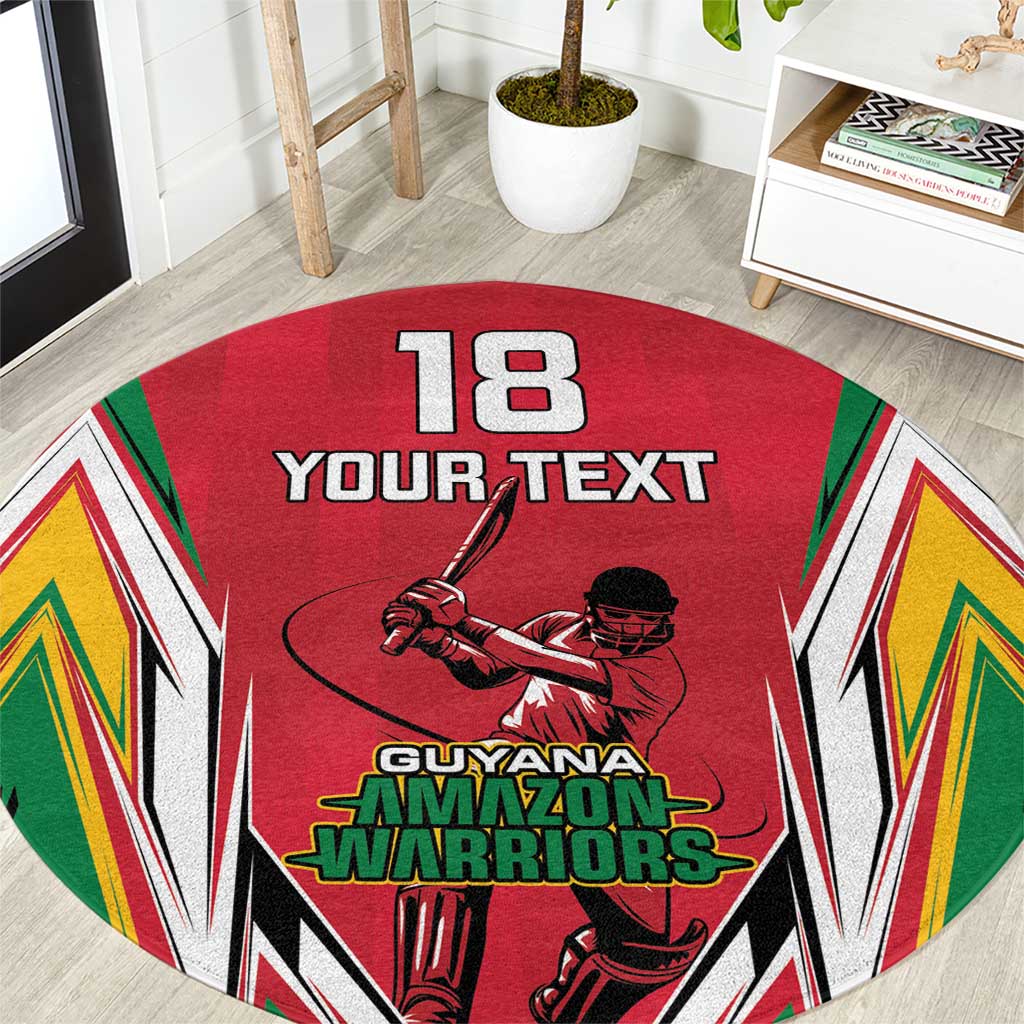 Custom Guyana Cricket Spirit Round Carpet Amazon Warriors Inspired - Wonder Print Shop