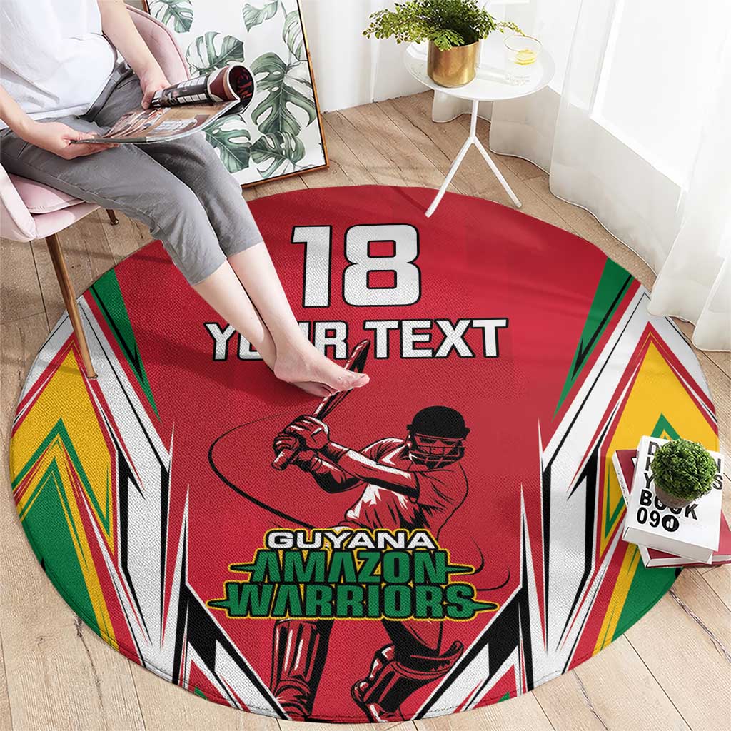 Custom Guyana Cricket Spirit Round Carpet Amazon Warriors Inspired - Wonder Print Shop