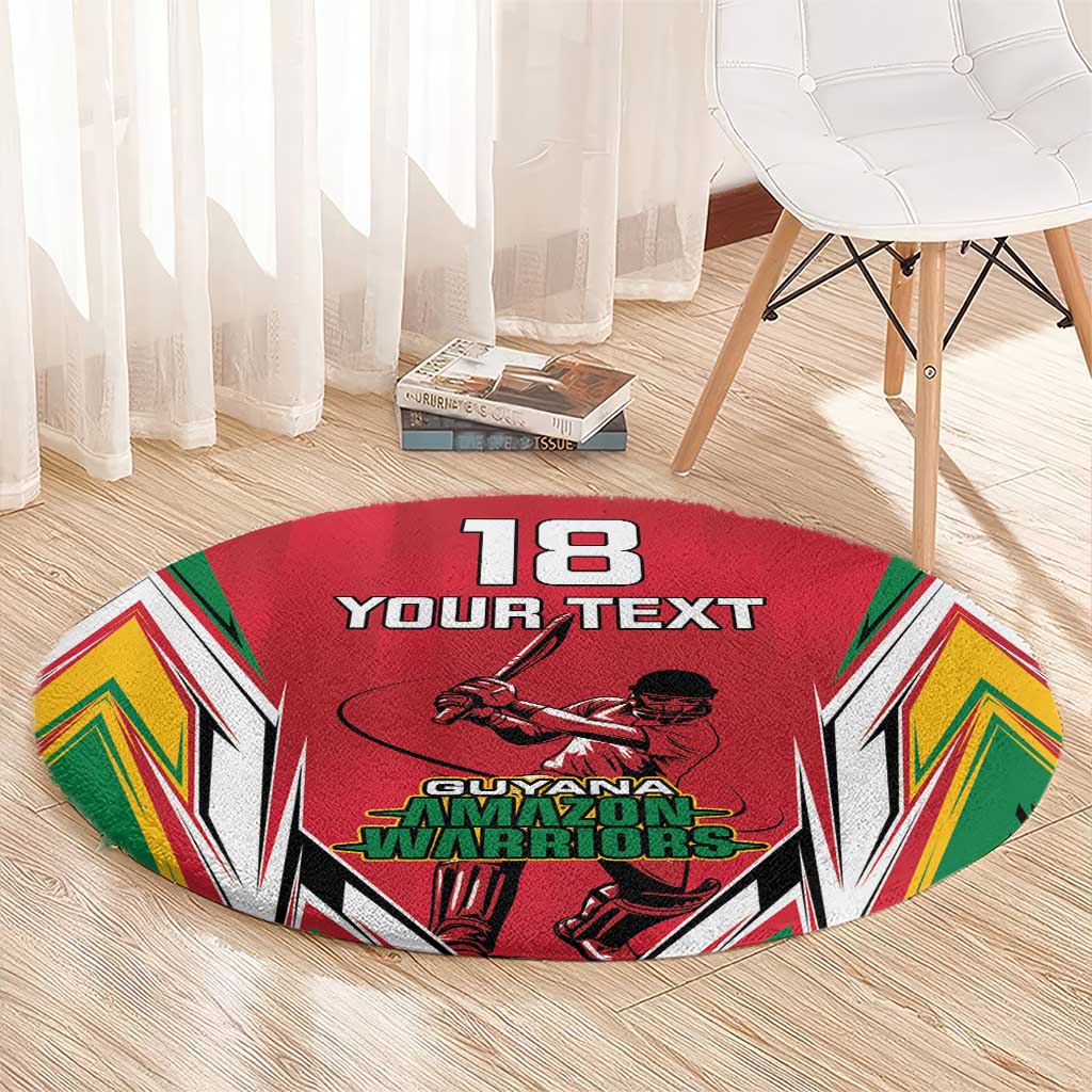 Custom Guyana Cricket Spirit Round Carpet Amazon Warriors Inspired - Wonder Print Shop