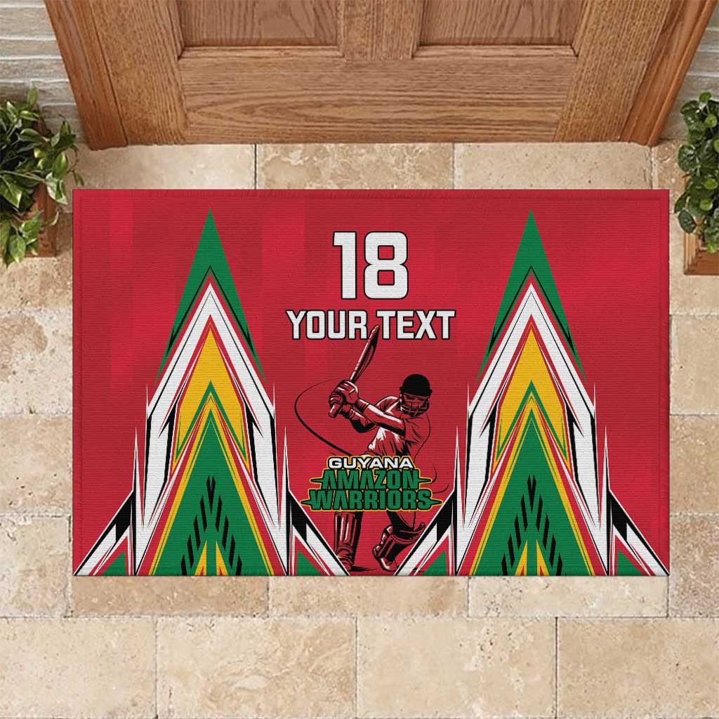 Custom Guyana Cricket Spirit Rubber Doormat Amazon Warriors Inspired - Wonder Print Shop