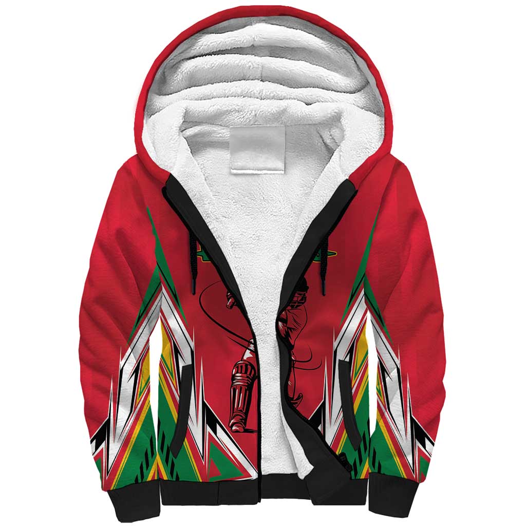 Custom Guyana Cricket Spirit Sherpa Hoodie Amazon Warriors Inspired - Wonder Print Shop
