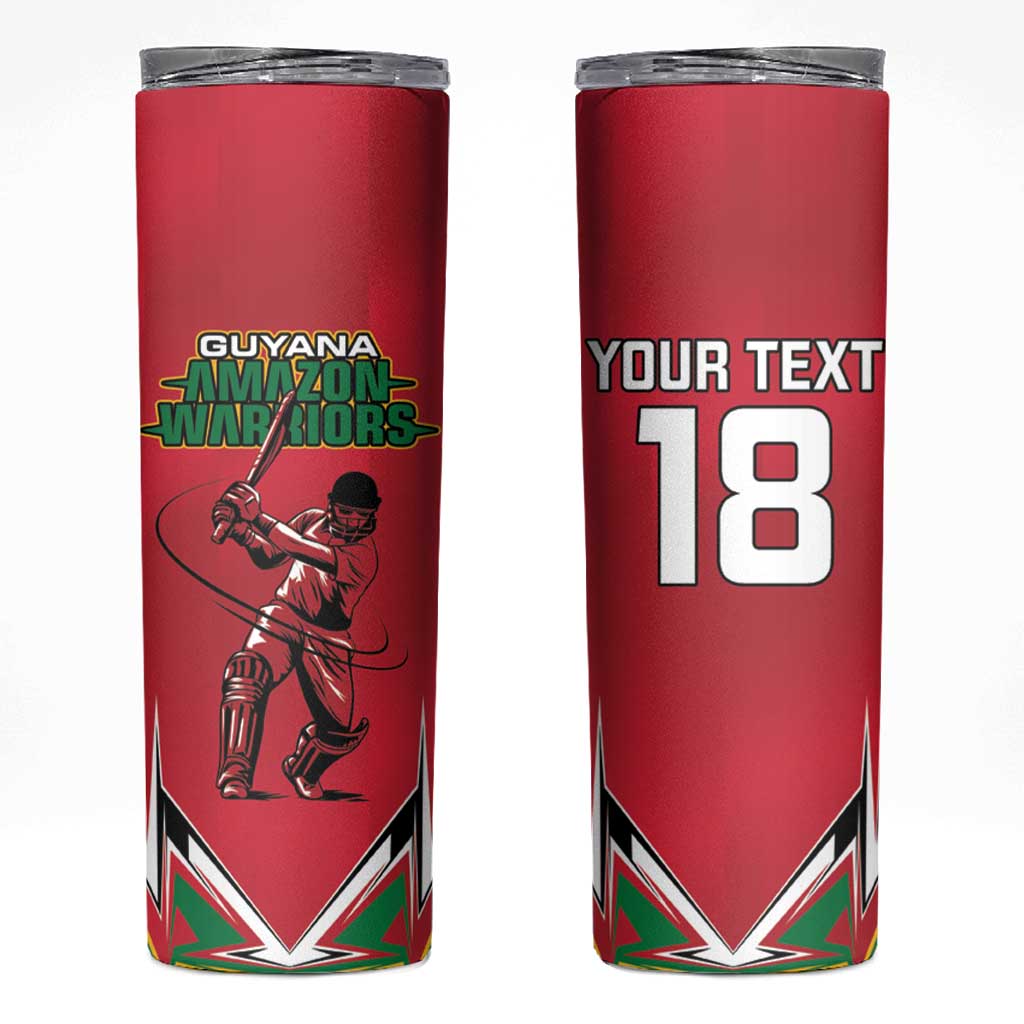 Custom Guyana Cricket Spirit Skinny Tumbler Amazon Warriors Inspired - Wonder Print Shop