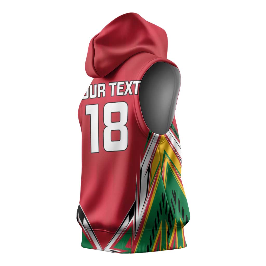 Custom Guyana Cricket Spirit Sleeveless Hoodie Amazon Warriors Inspired - Wonder Print Shop