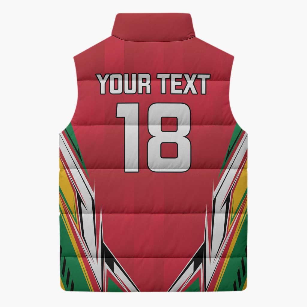 Custom Guyana Cricket Spirit Sleeveless Puffer Jacket Amazon Warriors Inspired - Wonder Print Shop