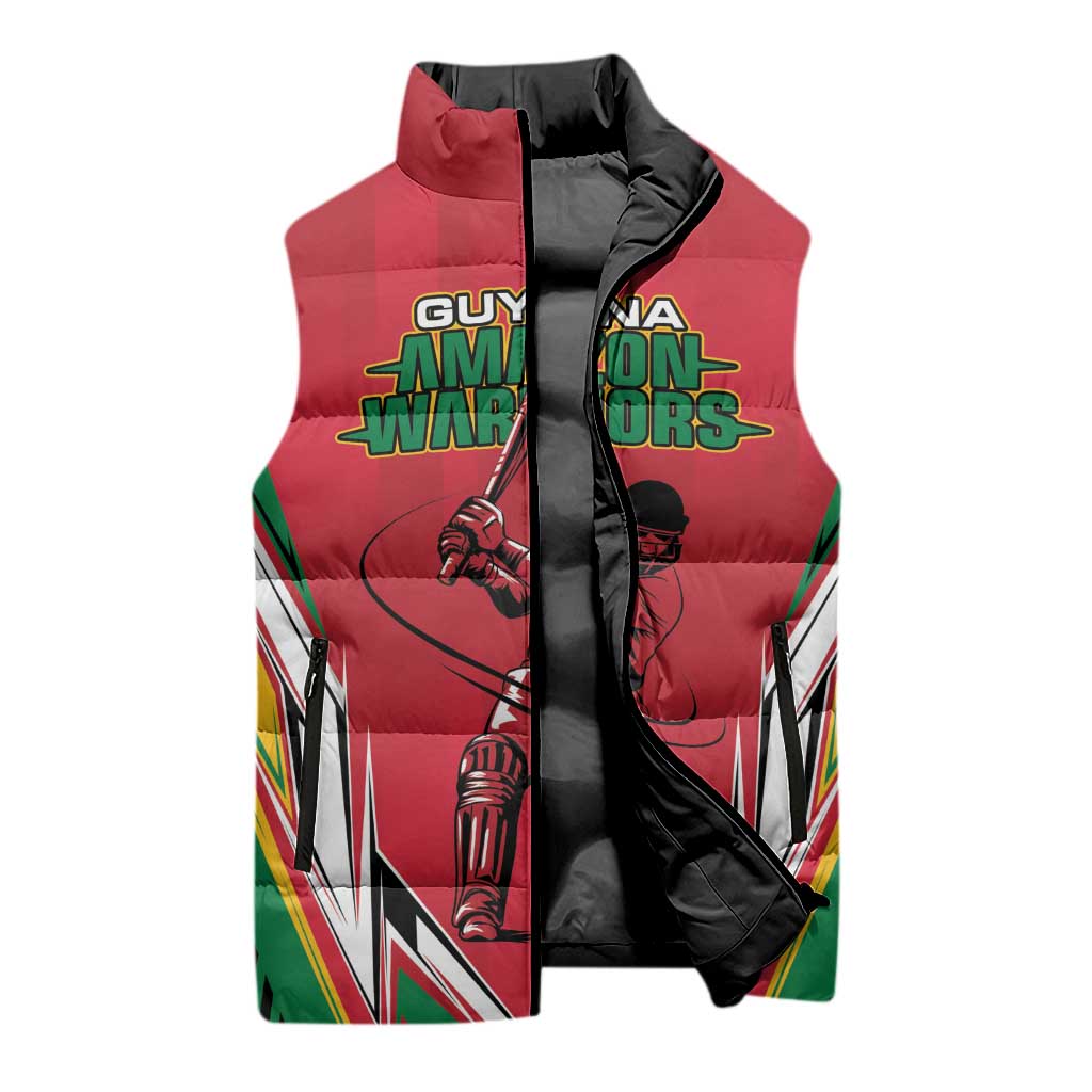 Custom Guyana Cricket Spirit Sleeveless Puffer Jacket Amazon Warriors Inspired - Wonder Print Shop