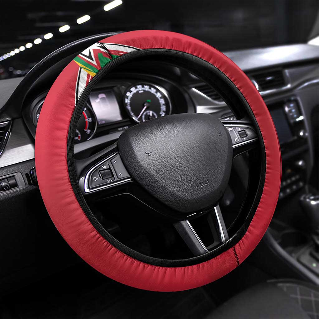 Guyana Cricket Spirit Steering Wheel Cover Amazon Warriors Inspired - Wonder Print Shop