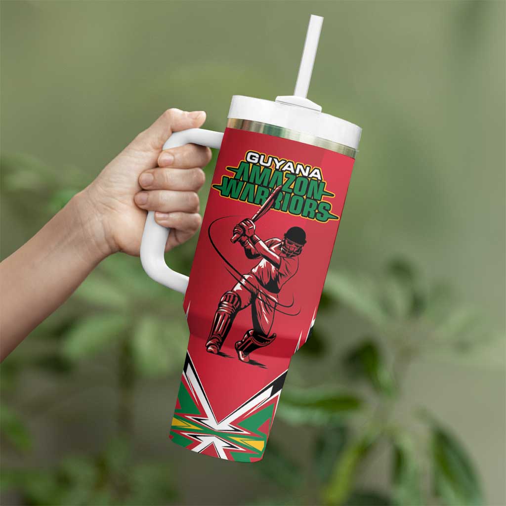 Custom Guyana Cricket Spirit Tumbler With Handle Amazon Warriors Inspired - Wonder Print Shop