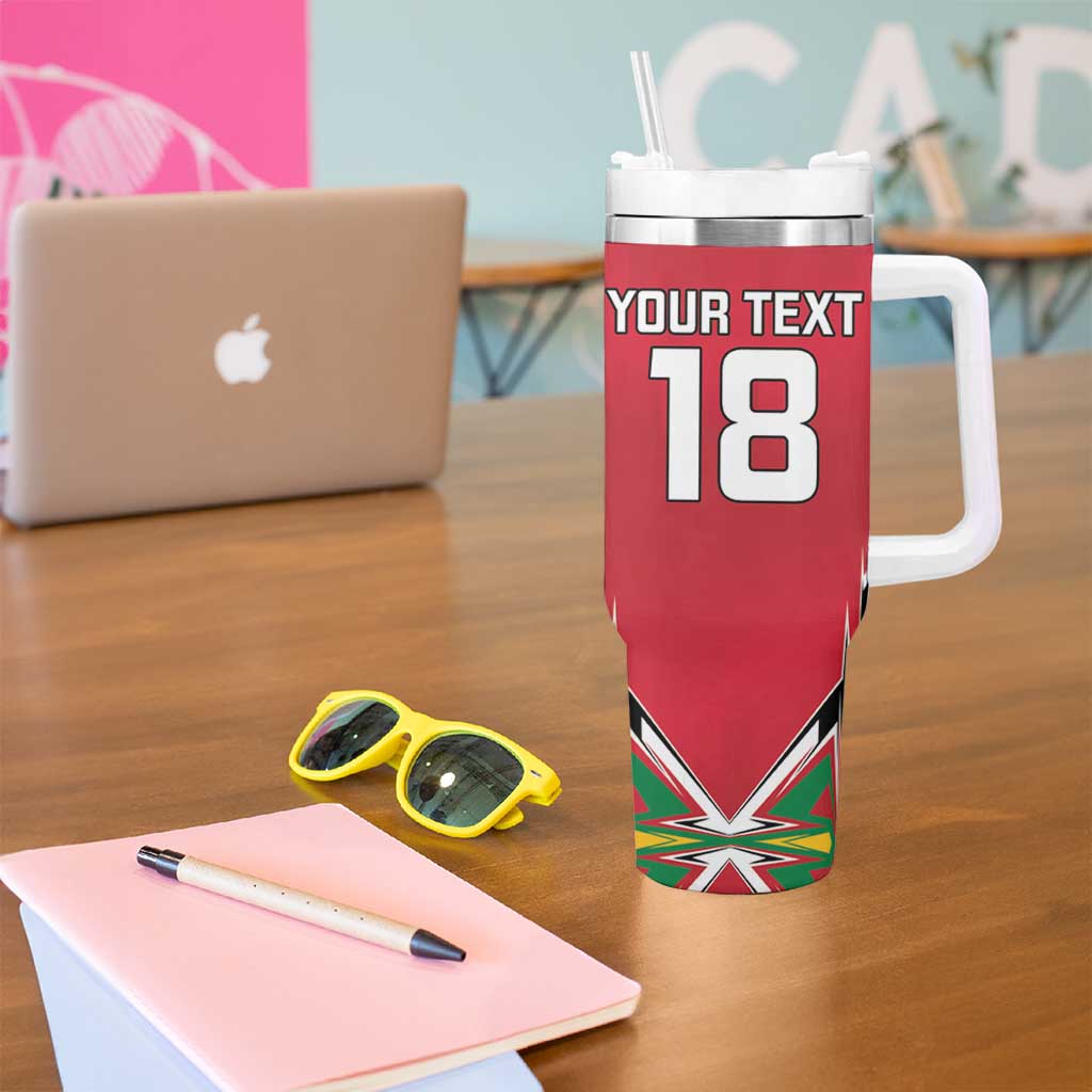 Custom Guyana Cricket Spirit Tumbler With Handle Amazon Warriors Inspired - Wonder Print Shop