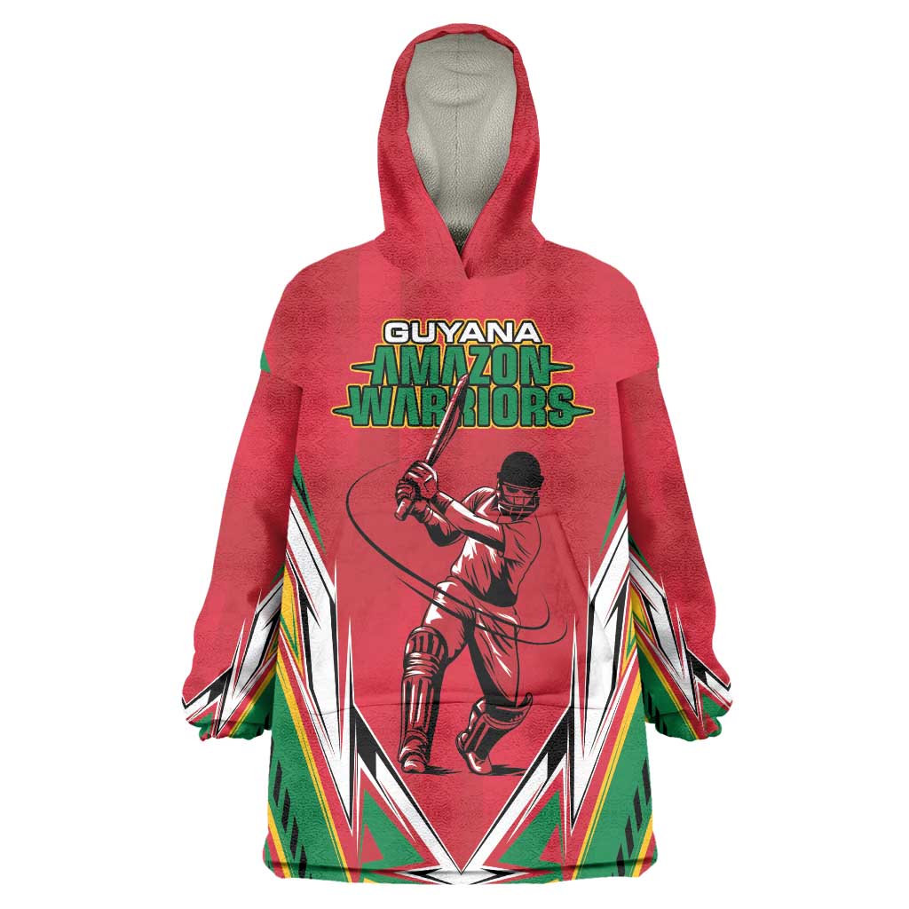 Custom Guyana Cricket Spirit Wearable Blanket Hoodie Amazon Warriors Inspired - Wonder Print Shop