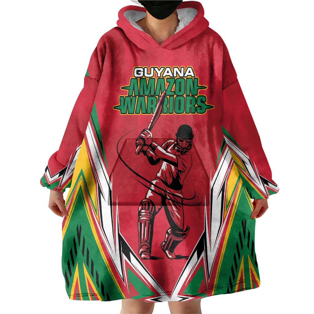 Custom Guyana Cricket Spirit Wearable Blanket Hoodie Amazon Warriors Inspired - Wonder Print Shop