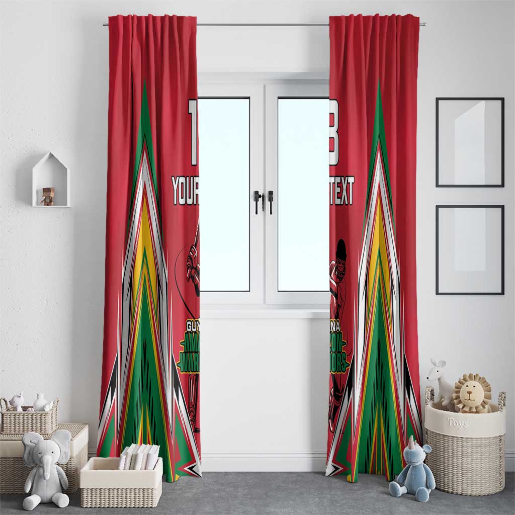 Custom Guyana Cricket Spirit Window Curtain Amazon Warriors Inspired - Wonder Print Shop