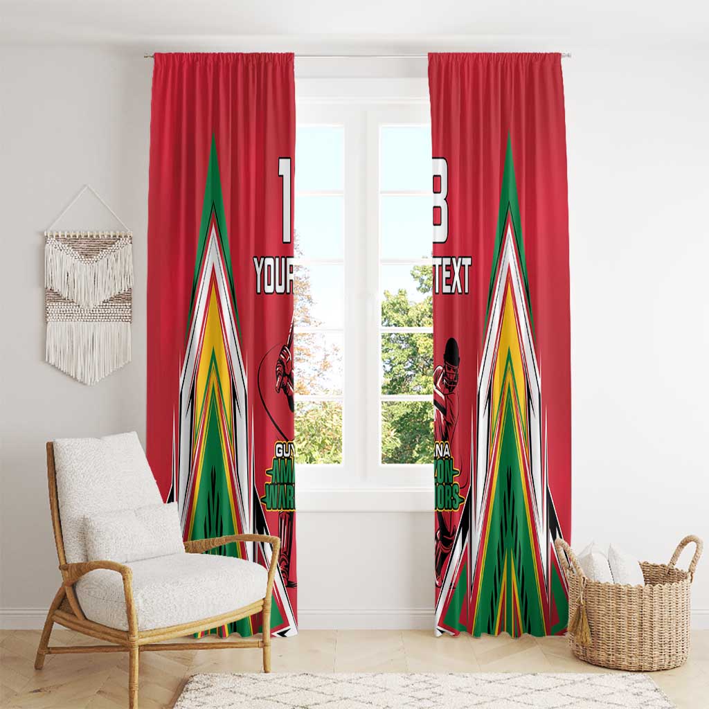 Custom Guyana Cricket Spirit Window Curtain Amazon Warriors Inspired - Wonder Print Shop
