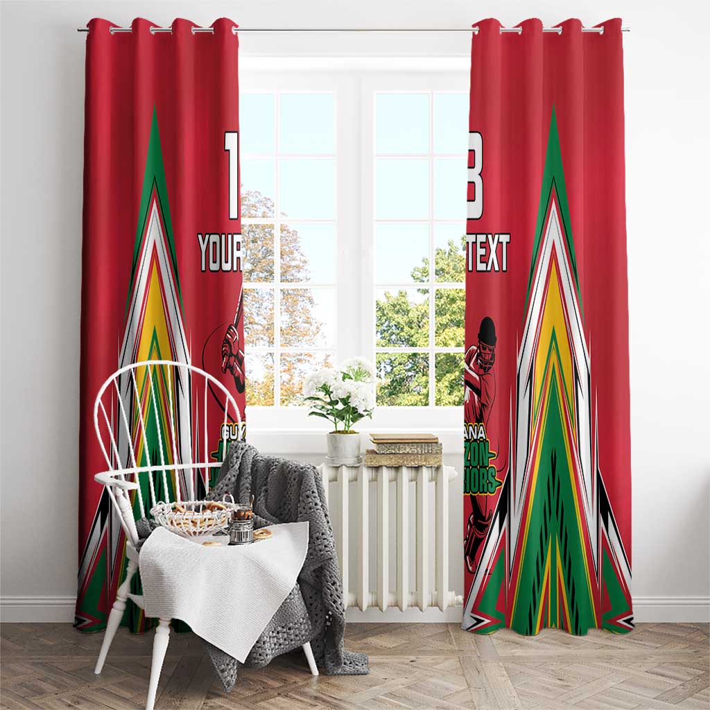 Custom Guyana Cricket Spirit Window Curtain Amazon Warriors Inspired - Wonder Print Shop