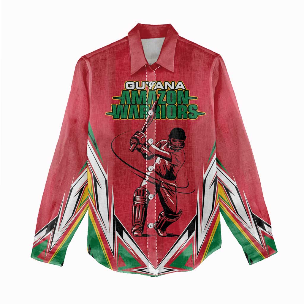 Custom Guyana Cricket Spirit Women Casual Shirt Amazon Warriors Inspired - Wonder Print Shop