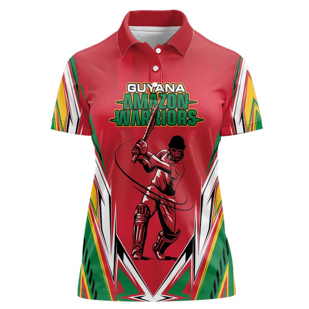 Custom Guyana Cricket Spirit Women Polo Shirt Amazon Warriors Inspired - Wonder Print Shop