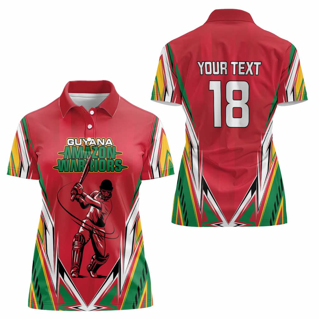 Custom Guyana Cricket Spirit Women Polo Shirt Amazon Warriors Inspired - Wonder Print Shop
