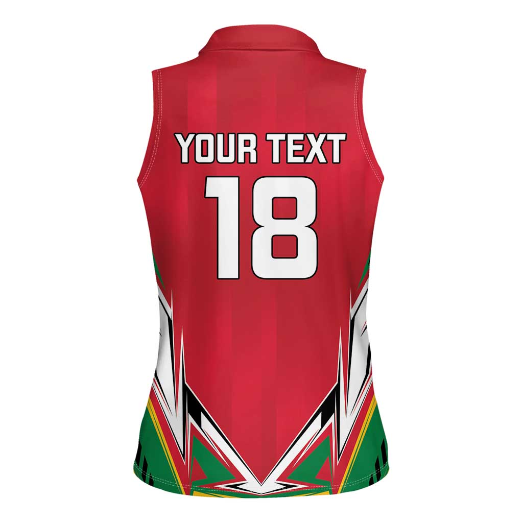 Custom Guyana Cricket Spirit Women Sleeveless Polo Shirt Amazon Warriors Inspired - Wonder Print Shop