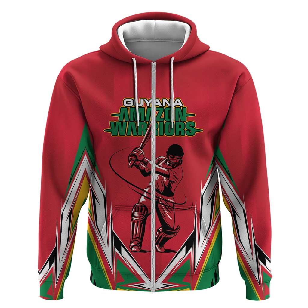 Custom Guyana Cricket Spirit Zip Hoodie Amazon Warriors Inspired - Wonder Print Shop