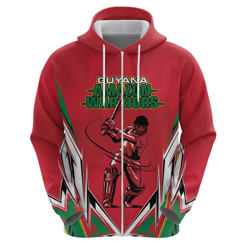 Custom Guyana Cricket Spirit Zip Hoodie Amazon Warriors Inspired - Wonder Print Shop