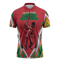 Custom Guyana Cricket Spirit Zipper Polo Shirt Amazon Warriors Inspired - Wonder Print Shop