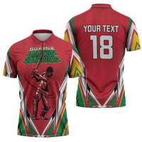 Custom Guyana Cricket Spirit Zipper Polo Shirt Amazon Warriors Inspired - Wonder Print Shop