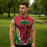 Custom Guyana Cricket Spirit Zipper Polo Shirt Amazon Warriors Inspired - Wonder Print Shop