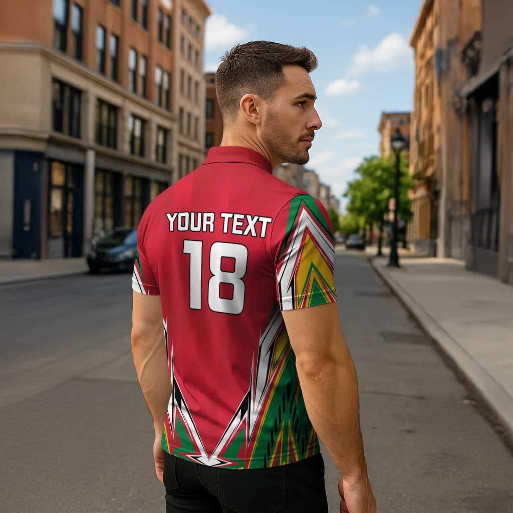 Custom Guyana Cricket Spirit Zipper Polo Shirt Amazon Warriors Inspired - Wonder Print Shop