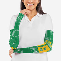 Custom Guyana Football Arm Sleeves One Team One Game Green Version - Wonder Print Shop